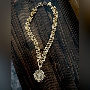 Susan Shaw Cross Intaglio Necklace